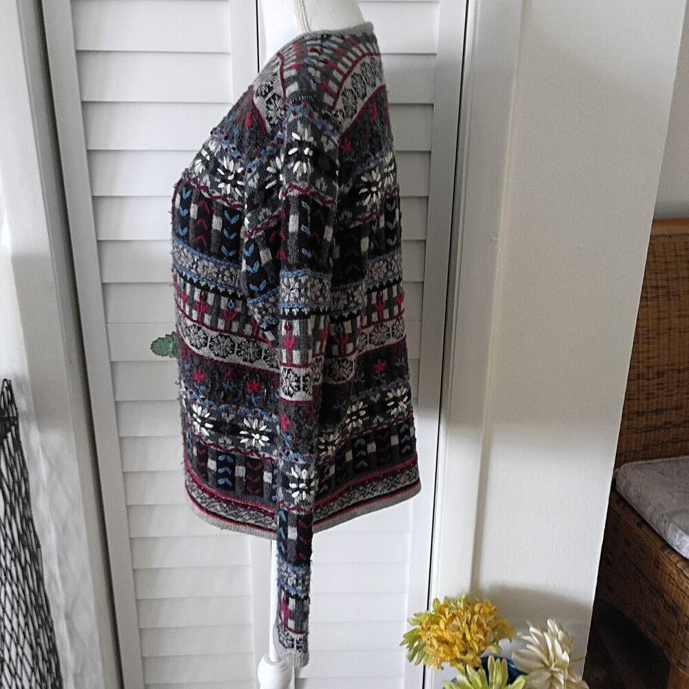 Talbot's women's vintage grey color palate Lambswool blend cardigan S‎ - Picture 7 of 9